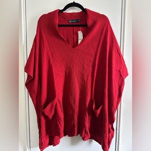 New York & Company red poncho